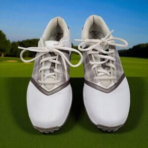 Nike Air White Gray Checkered Women’s Golf Shoes Cleats Size 7 Spiked Comfort